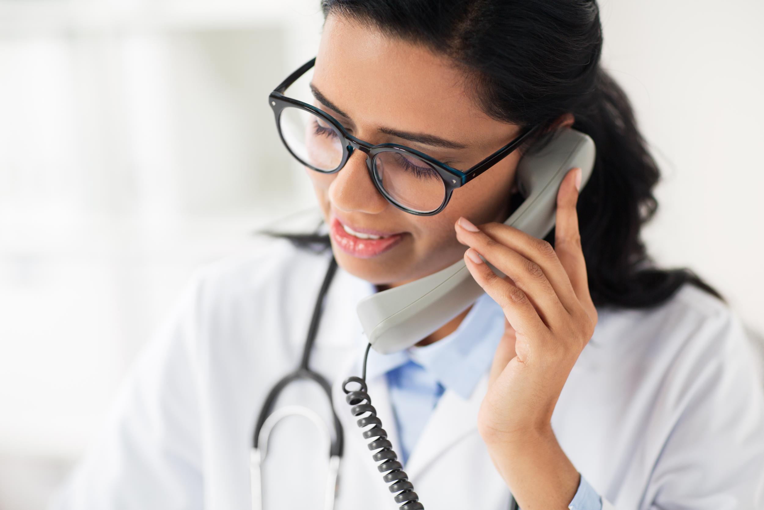 Veterinarian on Phone